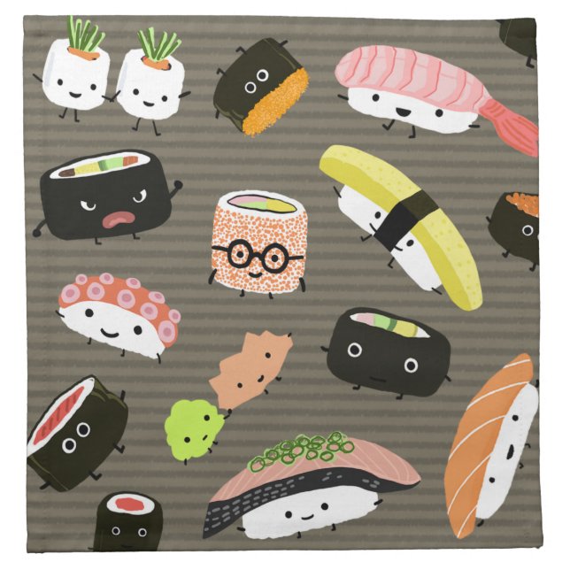 Sushi Party - Sushi Rolls, Sashimi, Wasabi, Ginger Napkin (Front)