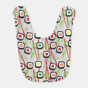 Sushi Pattern Bib