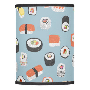 Sushi Pattern Blue Lamp Shade