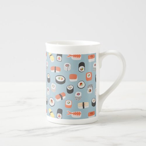 Sushi Pattern Bone China Mug