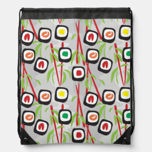 Sushi Pattern Drawstring Bag