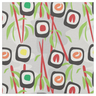 Sushi Pattern Fabric