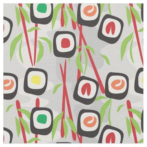 Sushi Pattern Fabric