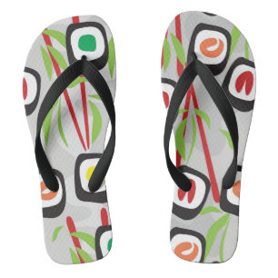 Sushi Pattern Flip Flops