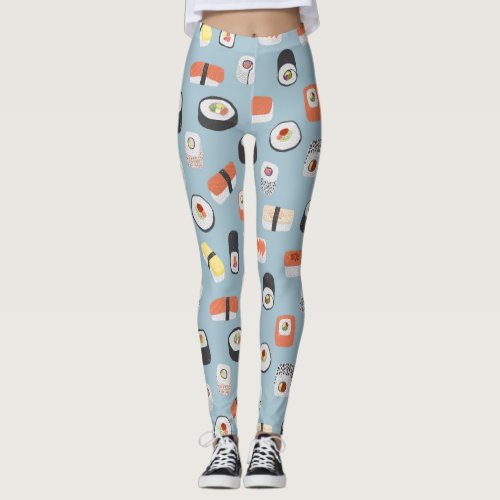 Sushi Pattern Leggings