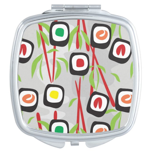 Sushi Pattern Makeup Mirror (Front)