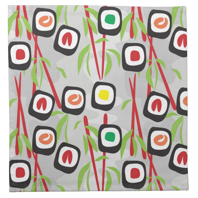 Sushi Pattern Napkin (Front)
