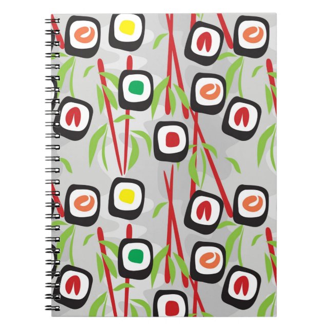 Sushi Pattern Notebook (Front)