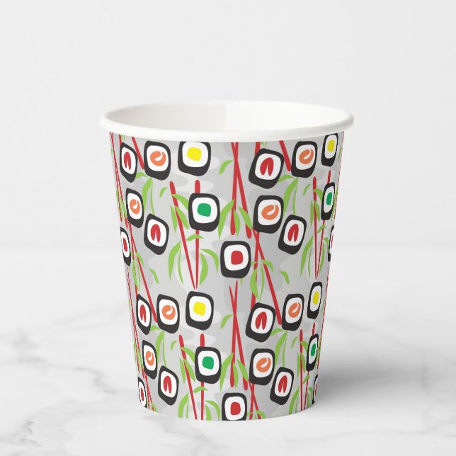 Sushi Pattern Paper Cups (Left)