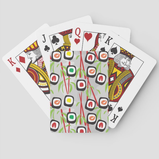 Sushi Pattern Poker Cards (Back)