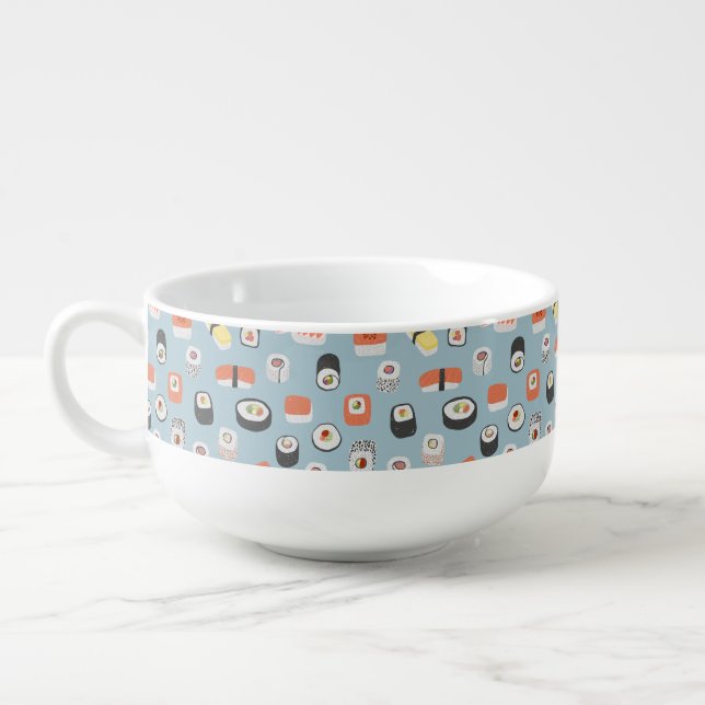 Sushi Pattern Soup Mug (Right)