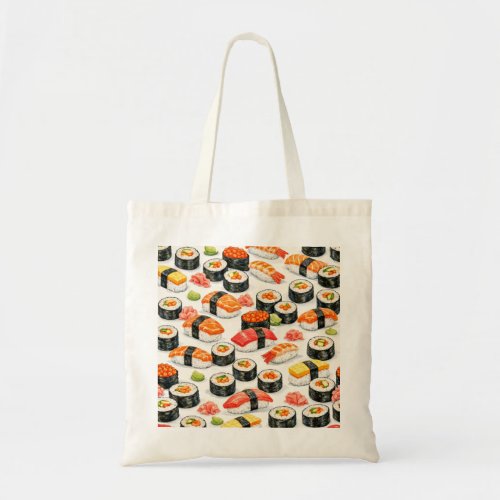 Sushi Pattern Tote Bag
