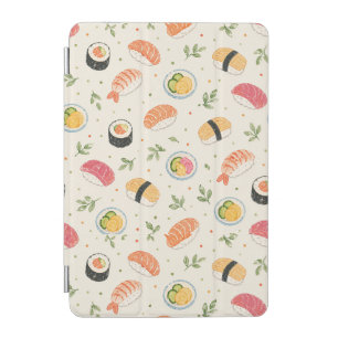 sushi pattern with nigiri roll iPad mini cover