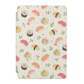 sushi pattern with nigiri roll iPad mini cover