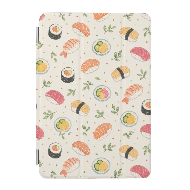 sushi pattern with nigiri roll iPad mini cover (Front)