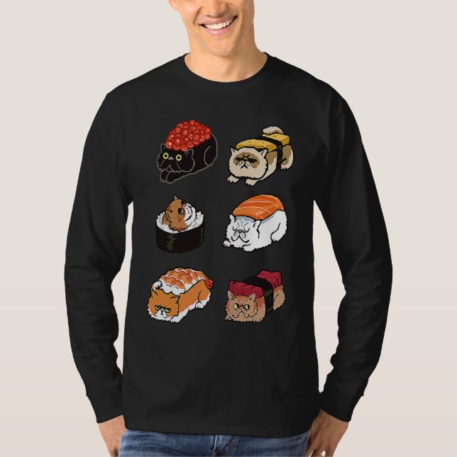 SUSHI PERSIAN CAT FOR CAT T-Shirt (Front)
