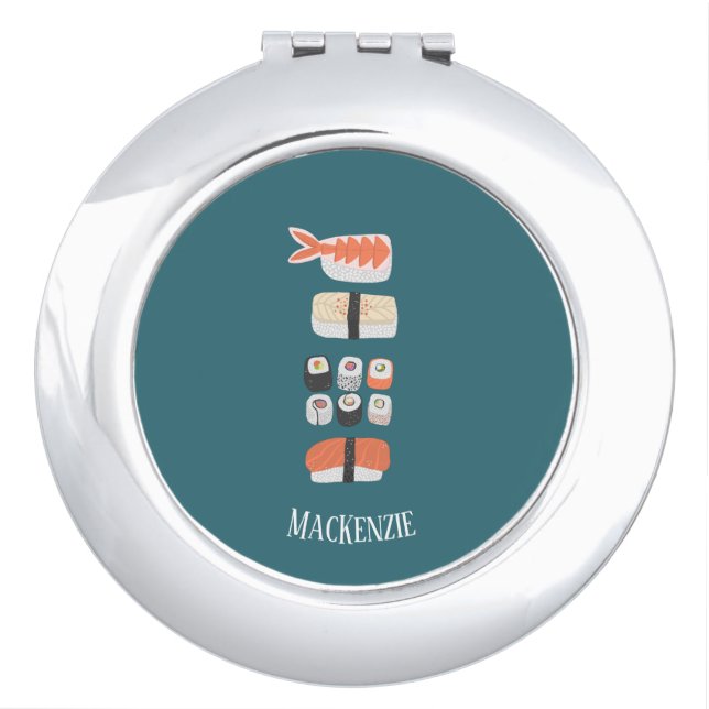 Sushi Personalized Compact Mirror (Front)