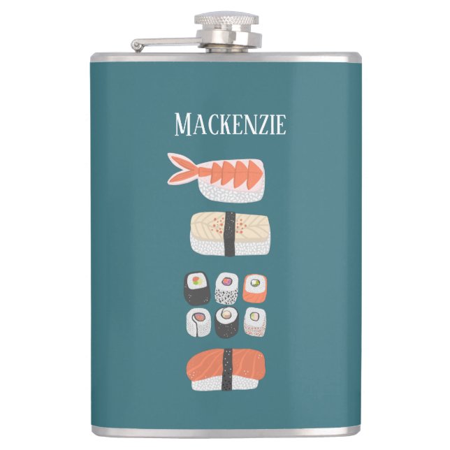 Sushi Personalized Flask (Front)