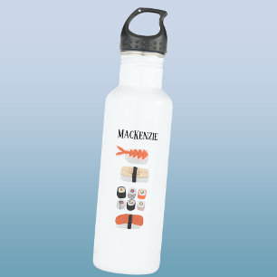 Sushi Personalized Stainless Steel Water Bottle