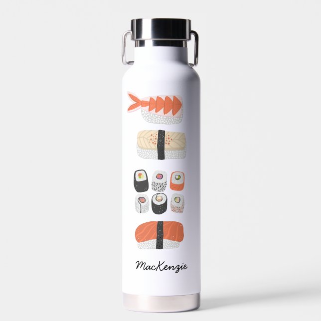 Sushi Personalized Water Bottle (Front)