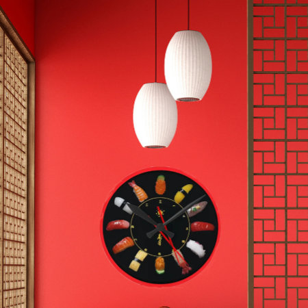 Sushi Plate Wall Clock