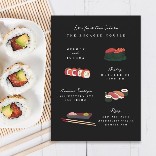 Sushi Pre Wedding Party Invitation (Creator Uploaded)