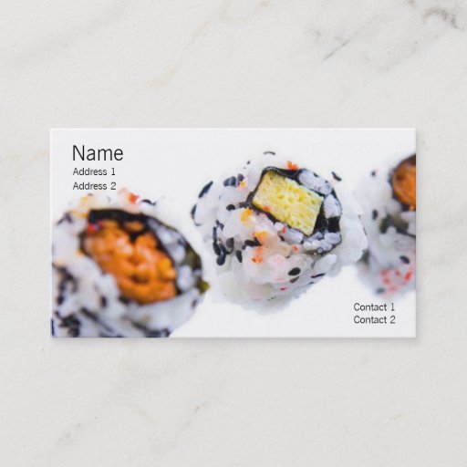 Customizable Sushi Profile Card Business Card Templates