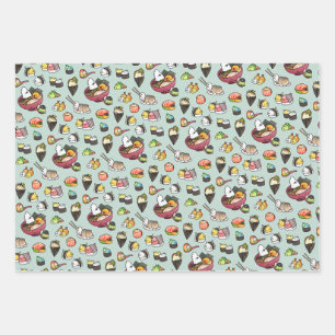 Sushi & Ramen Birds Wrapping Paper Sheets