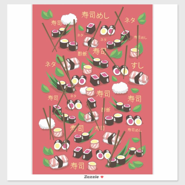 Sushi Red Sticker (Sheet)