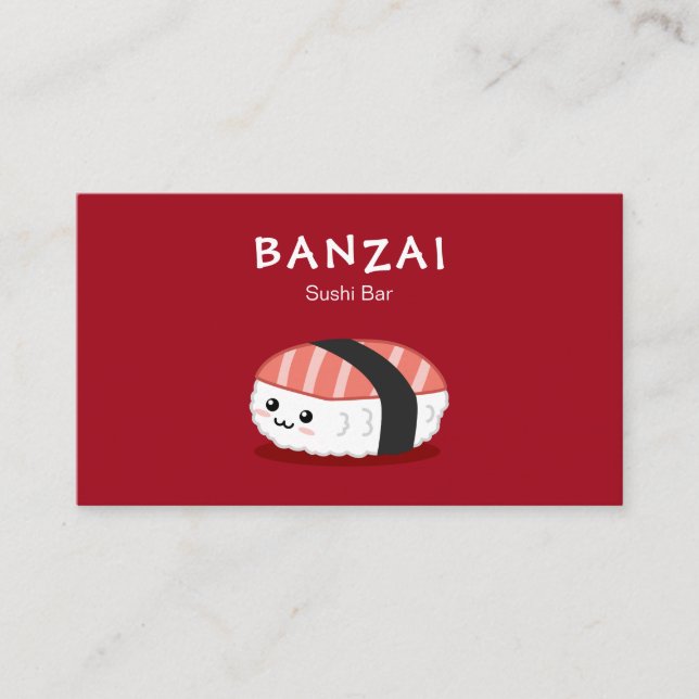 Sushi Restaurant Business Card (Front)