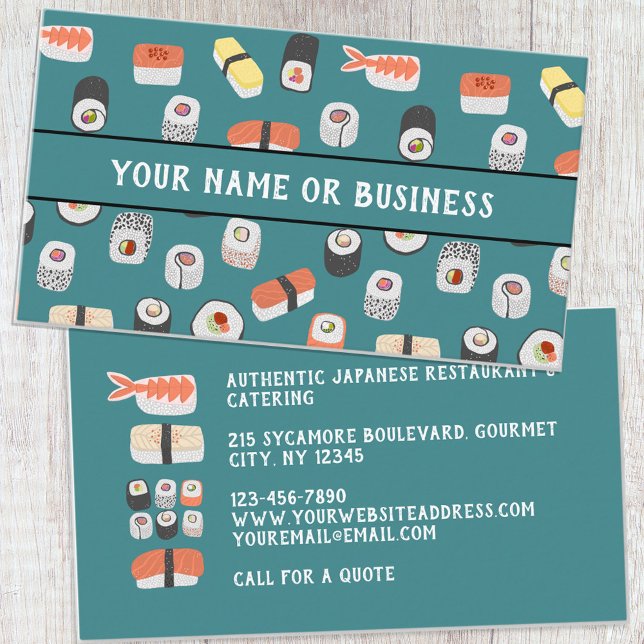 Sushi Restaurant Business Card (Creator Uploaded)