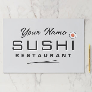 Sushi restaurant tearaway placemats with logo