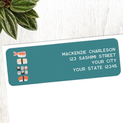 Sushi Return Address Label