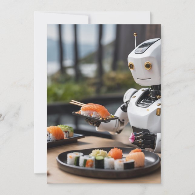 sushi robot invitation (Front)