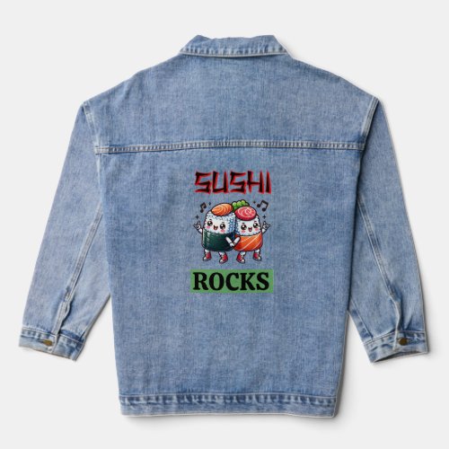 Sushi Rock Kawaii Sushi Denim Jacket