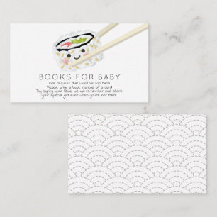 Sushi Roll Baby Shower Book Request Enclosure Card