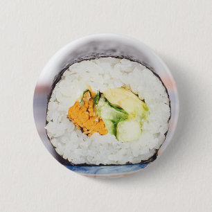 Sushi roll Fish and rice Button
