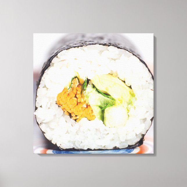 Sushi roll Fish and rice Canvas Print (Front)