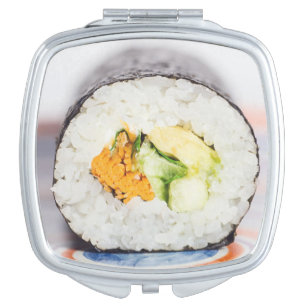 Sushi roll Fish and rice Compact Mirror