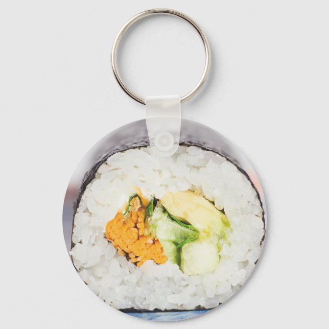 Sushi roll Fish and rice Keychain (Front)