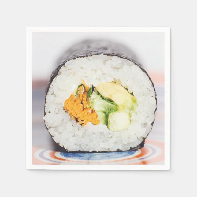 Sushi roll Fish and rice Napkins (Front)