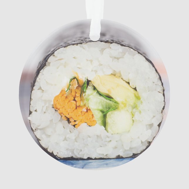 Sushi roll Fish and rice Ornament (Back)