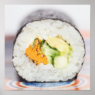 Sushi roll Fish and rice Poster