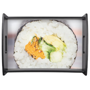 Sushi roll Fish and rice Serving Tray