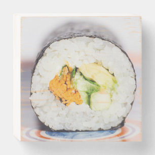 Sushi roll Fish and rice Wooden Box Sign