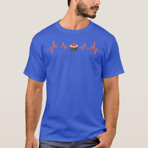 Sushi Roll Heartbeat Japanese Asian Food Lover T-Shirt