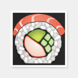 Sushi Roll Paper Napkins