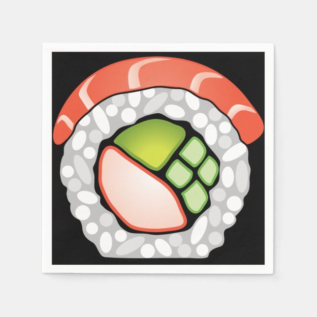 Sushi Roll Paper Napkins (Front)