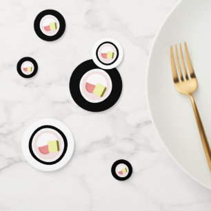 Sushi Roll Salmon Birthday Restaurant    Confetti