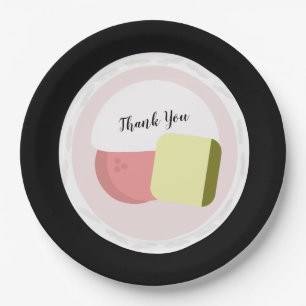 Sushi Roll Salmon Birthday Restaurant    Paper Plates